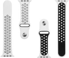 Tactical 174 Double silikonski remen za Apple Watch 1/2/3/4/5/6/7/SE, 42/44/45 mm, crno/bijeli (2445348)