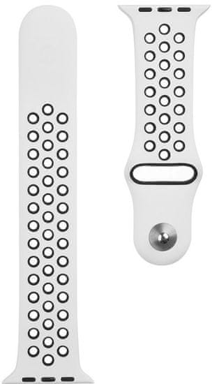Tactical 174 Double silikonski remen za Apple Watch 1/2/3/4/5/6/7/SE, 42/44/45 mm, crno/bijeli (2445348)