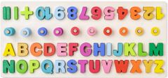 Woody Didaktička ploča s brojalicom, slovima i brojevima
