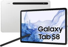 Samsung Galaxy Tab S8 (X700) tablet, Wi-Fi, 128 GB, srebrni