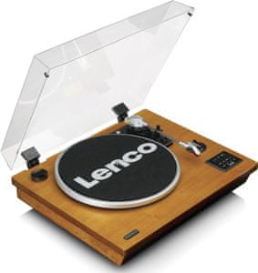 Lenco Ls-55 gramofon, integrirano pretpojačalo i poklopac za prašinu, Bluetooth zvučnici, AUX In tehnologija, USB ulaz