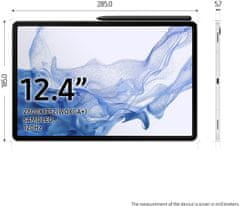 Samsung Galaxy Tab S8+ (X800) tablet, Wi-Fi, 128 GB, srebrni
