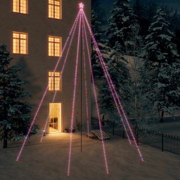 Vidaxl Lampice za božićno drvce, za unutarnju/vanjsku upotrebu, 1300 šarenih LED dioda, 8 m