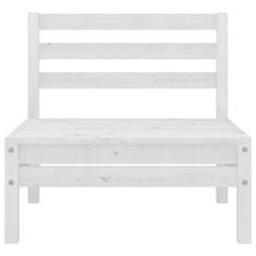 Vidaxl 3-dijelna vrtna garnitura od masivne borovine bijela