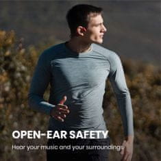 SHOKZ OpenRun Bluetooth slušalice ispred ušiju, crvena