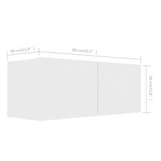 Vidaxl 4-dijelni set TV ormarića bijeli od konstruiranog drva