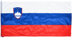 Slovenska zastava, 140 x 70 cm, sa džepom za štap