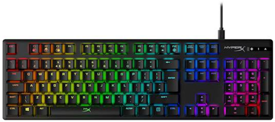 HyperX HP Alloy Origins RGB tipkovnica, HyperX Red mehanički prekidači, format pune veličine (4P4F6AU#ABU)