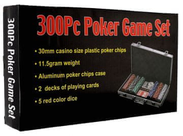 Teddies Poker set s kartama i kockama, u aluminijskom kućištu, 40 x 24 x 8 cm, 300/1