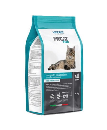 Vincent MyCat Adult hrana za mačke, piletina&puretina&riba, 4 kg