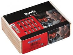 KWB set rezača u drvenoj kutiji za TE-RO 1255 E, TC-RO 1155 E, 8mm, 15/1 (49757291)