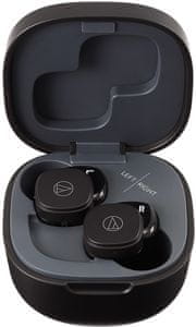prekrasne slušalice Audio-Technica ATH-SQ1TW, odličan zvuk, otporne na vodu i znoj, lagana kutija za punjenje, tehnologija Bluetooth, upravljanje na dodir IPX4