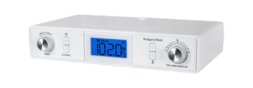 Krüger&Matz Radio kuhinja-Podement Kruger-Matz s Bluetooth, FM, budilica, timer, bijela