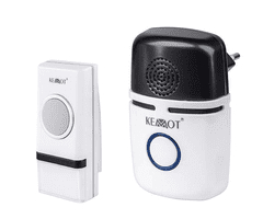 Kemot Bell Wireless 220V, 48 melodija, crna - bijela