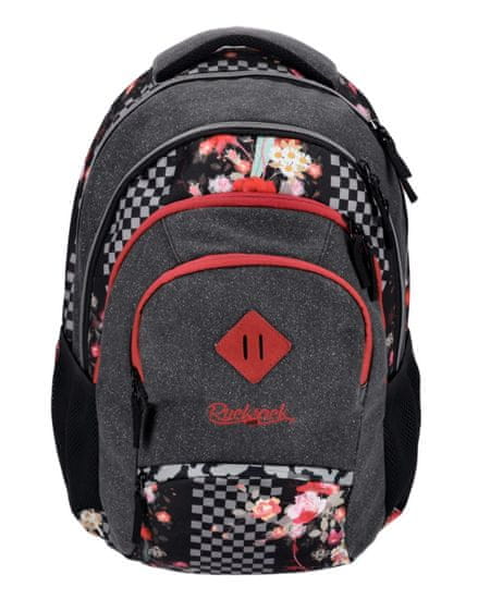 Rucksack Only Grand ruksak, školski, 35 L, crno-ružičasta
