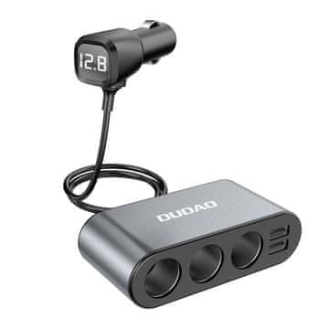 DUDAO R1Pro auto punjač 2x USB / 3x Splitter, crno
