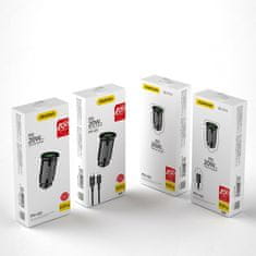 DUDAO R3PRO auto punjač USB QC3.0 / USB-C PD + kabel USB-C / Lightning 18W, crno