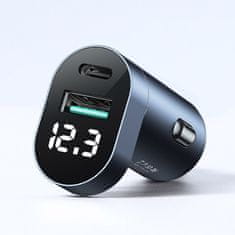 Joyroom C-A17 auto punjač USB / USB-C 42.5W QC PD, srebro