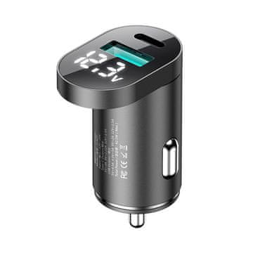 Joyroom C-A17 auto punjač USB / USB-C 42.5W QC PD, srebro