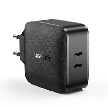 Ugreen CD216 punjač 2x USB-C PD QC 66W, crno