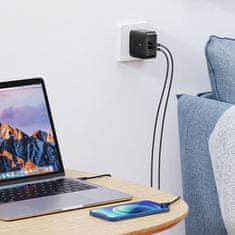 Ugreen CD216 punjač 2x USB-C PD QC 66W, crno