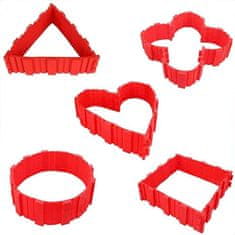 Netscroll Prilagodljivi silikonski kalup za torte i deserte od 4 dijela za različite oblike, ShapeStar.