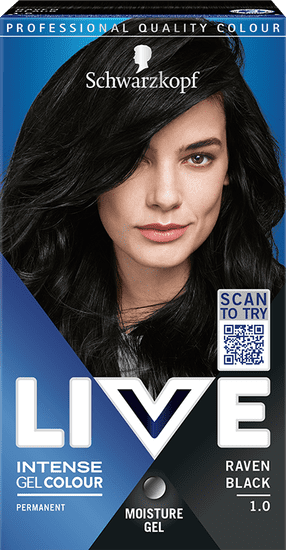 Schwarzkopf Live boja za kosu, 1.0 Raven Black