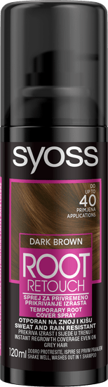 Syoss Root Retoucher sprej za izrast korijena, tamno smeđa, 120 ml