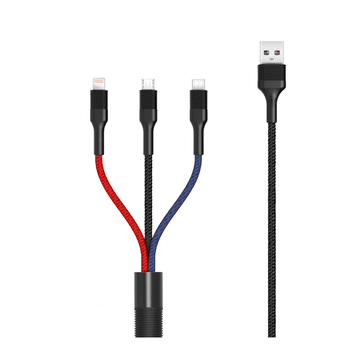 XO Kabel NB54 3u1 Lightning + USB-C + microUSB