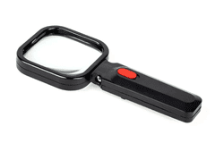 Rebel Lupa povećalo pobunjeničko, uvećanje 3x, 80 x 80 mm, osvjetljenje, crno