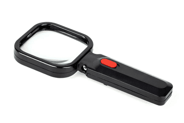 Rebel Lupa povećalo pobunjeničko, uvećanje 3x, 80 x 80 mm, osvjetljenje, crno
