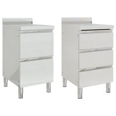 Vidaxl Komercijalni kuhinjski ormarići 2 kom 50x60x96 cm nehrđajući čelik