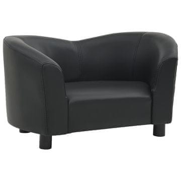 Vidaxl Sofa za pse crna 67 x 41 x 39 cm od umjetne kože