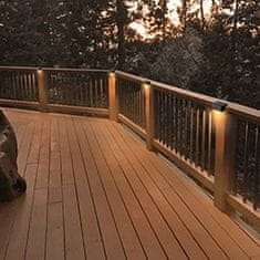 Netscroll LED solarne vrtne svjetiljke, vodootporne, 4 kom, za terasu, stepenice, ogradu, automatsko paljenje, brzo punjenje, PatioLights, osnovni.