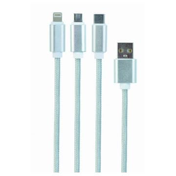 CABLEXPERT USB kombinirani kabel 3-u-1 srebrni