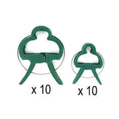 Netscroll Kopče za pričvršćivanje biljaka u dvije veličine za stabilan uspravan rast, ClampsGarden