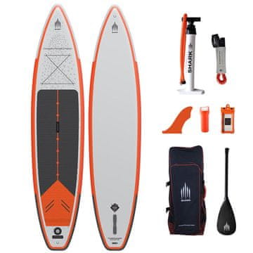 Shark Sups Touring SUP daska, s djelomičnim karbonskim veslom, 10,6x27x5 (2022)