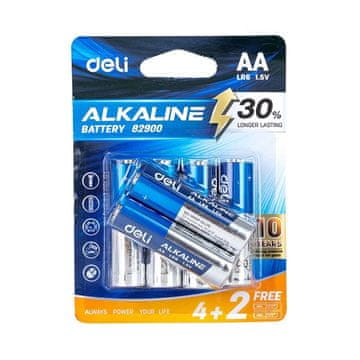 Deli Alkalne baterije AA LR6 4+2 kom