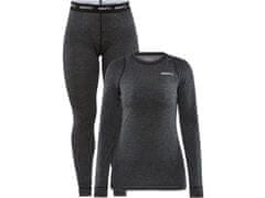Craft ženski set Core Wool Merino Black Melange, M