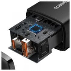 BASEUS adapter CCXJ-B01 punjač (USB A/C), črn, 220V, 20W