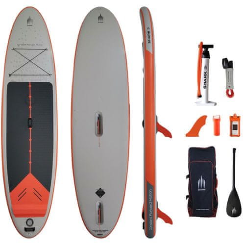 Shark Sups Wind SUP daska, s djelomičnim karbonskim veslom, 11x34x6 (2022)