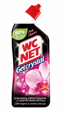 WC Net Crystal Gel Pink Flowers mirisno sredstvo za čišćenje WC školjke, 750 ml