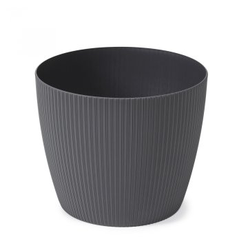 Lamela Magnolia ECO posuda za cvijeće od recikliranih materijala, 220 mm, antracit