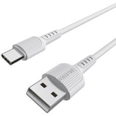 Borofone BX16 podatkovni kabel, USB Type C, 1m, 3A, bijela