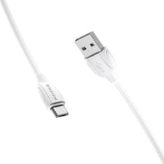 Borofone X19 podatkovni kabel, MicroUSB-USB, 1 m, 2.4 A, bijeli