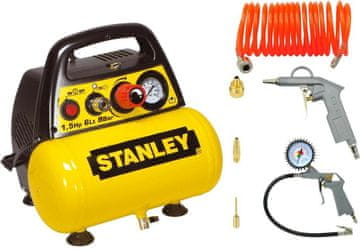 Stanley STANLEY BEZULJNI KOMPRESOR 6L + PNEUMATSKI KOMPLET