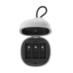 TELESIN 3-slot Waterproof Box punjač za GoPro Hero 9 / 10 / 11 / 12, siva