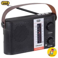 RA 7F25 prijenosni radio, FM/AW/SW, Bluetooth, MP3, USB, MicroSD, Solarno punjenje, punjiva baterija, crna (TRE-AVD-RA7F25-B)