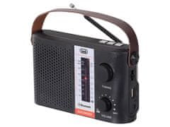 RA 7F25 prijenosni radio, FM/AW/SW, Bluetooth, MP3, USB, MicroSD, Solarno punjenje, punjiva baterija, crna (TRE-AVD-RA7F25-B)