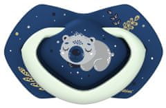 Canpol babies Light Touch set simetričnih silikonskih duda, 0 - 6 m, Sleepy Koala, plava
